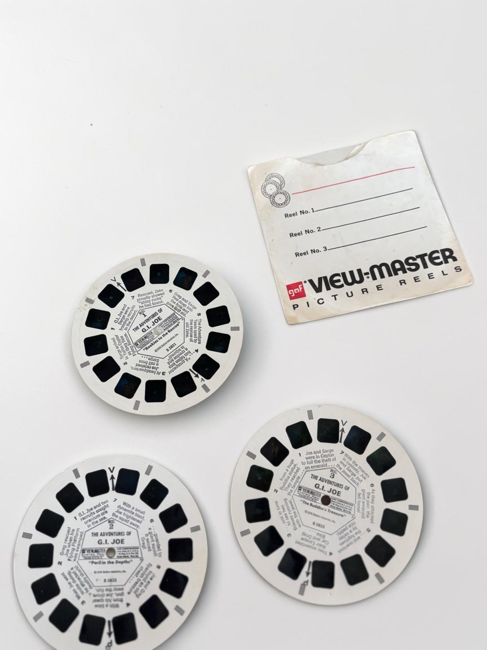 Vintage View-Master GI Joe Adventures 3 Reel Set 1974